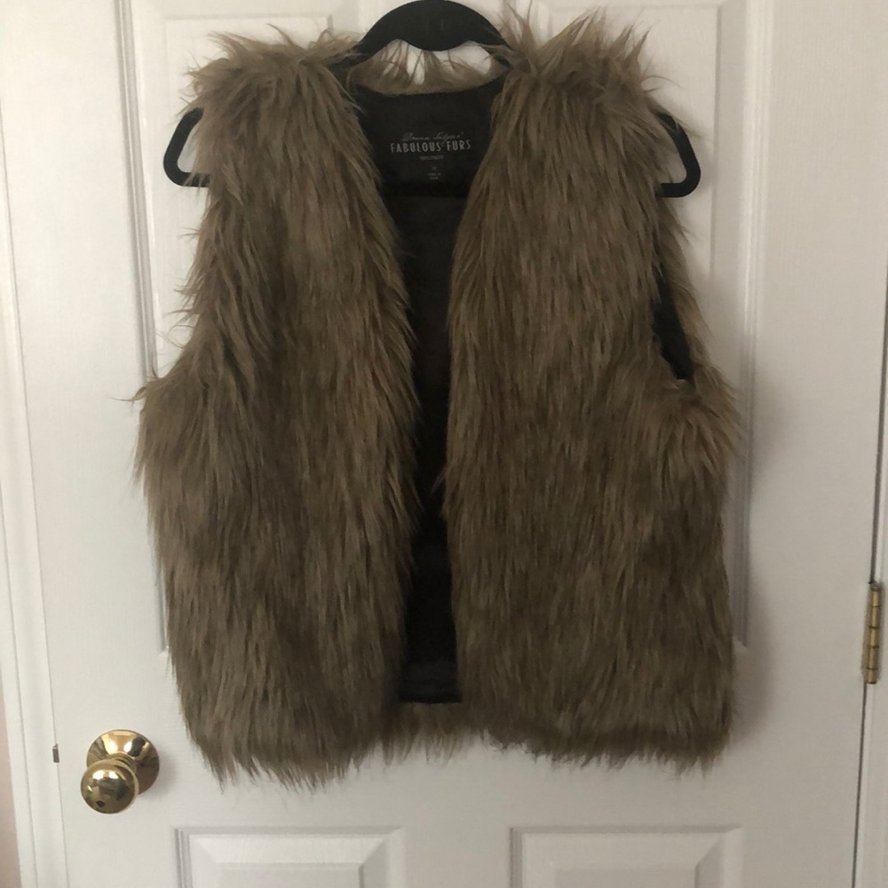 Brown Faux Fur Vest